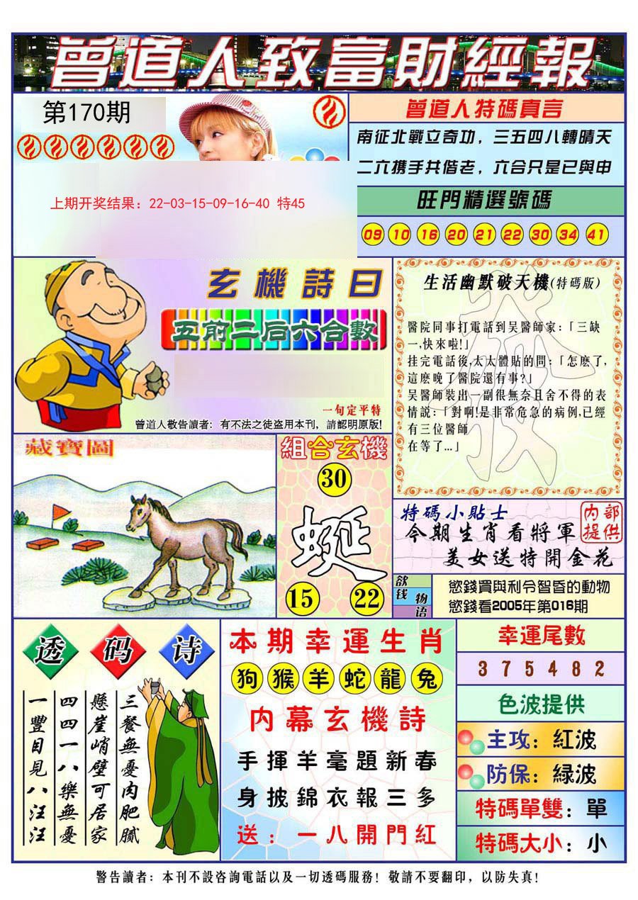 2024170期曾道人致福财经