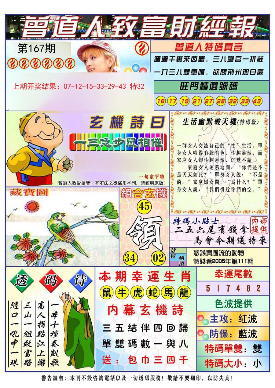 2024167期曾道人致福财经