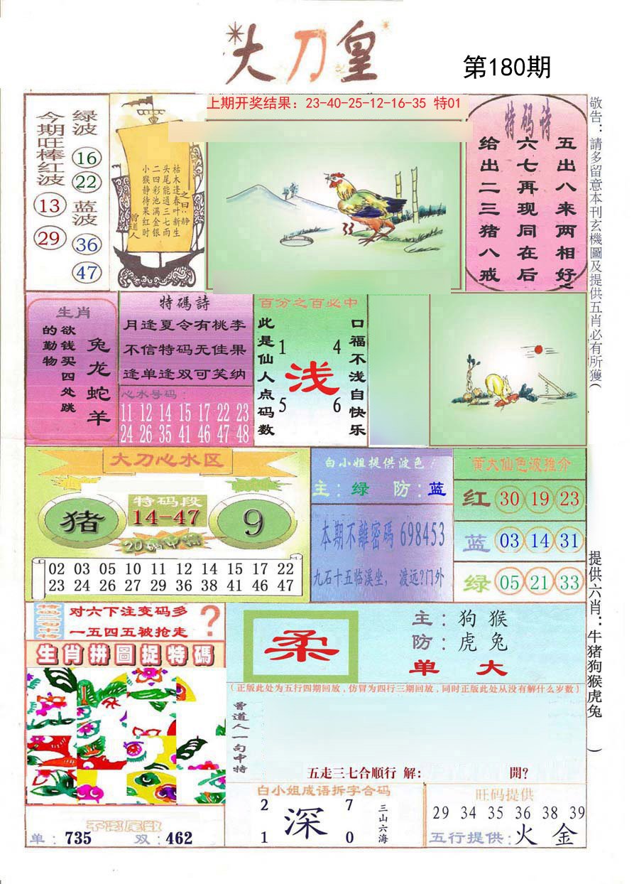 2024180期大刀皇