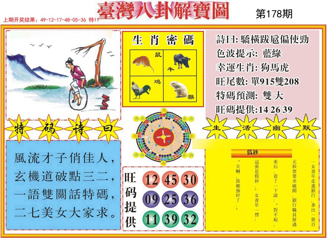 2024178期台湾八卦解宝图