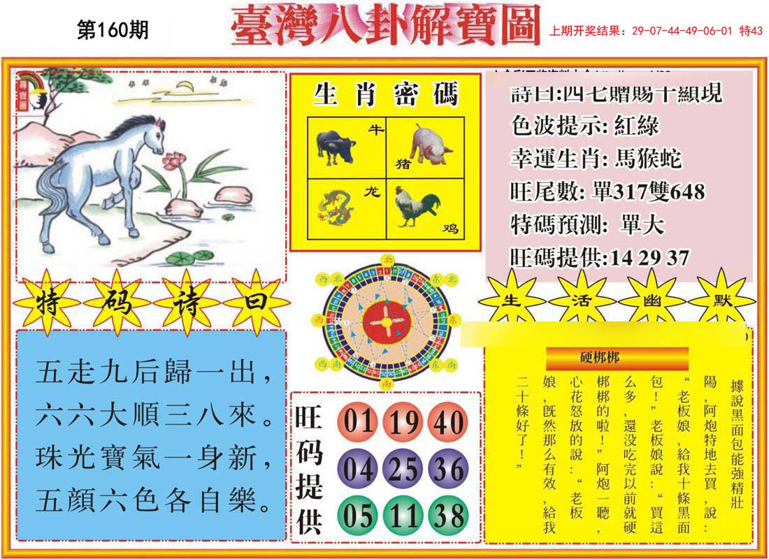 2024160期台湾八卦解宝图
