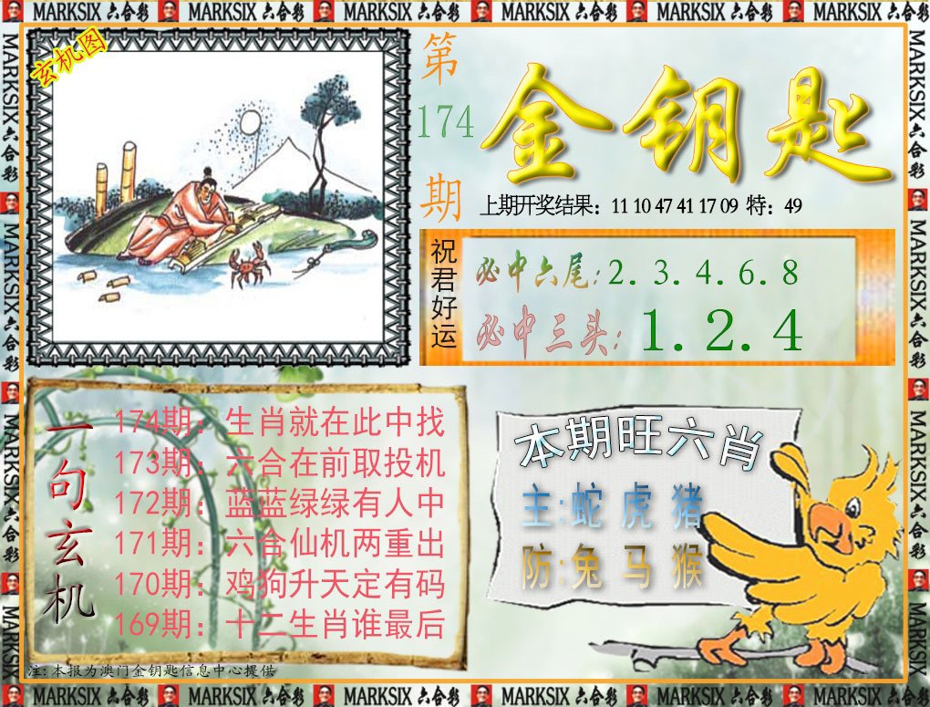 2024174期金钥匙