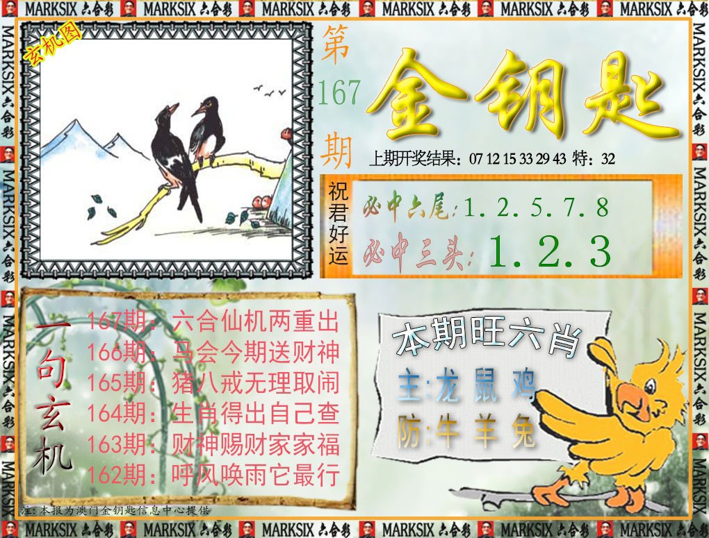 2024167期金钥匙
