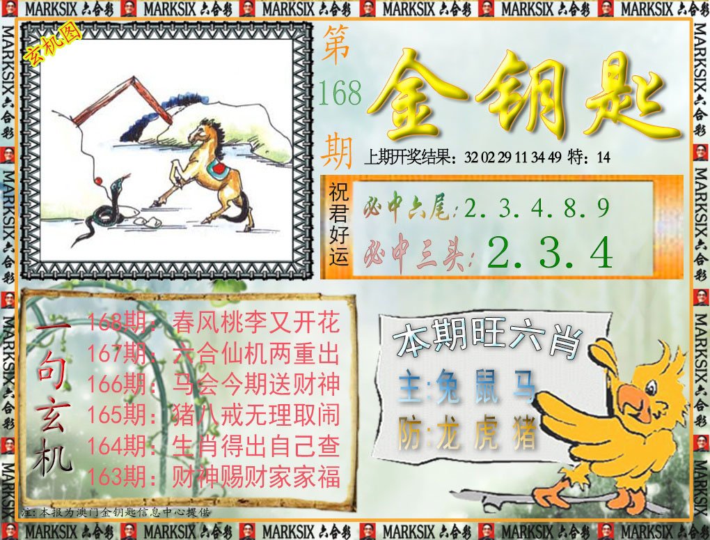 2024168期金钥匙