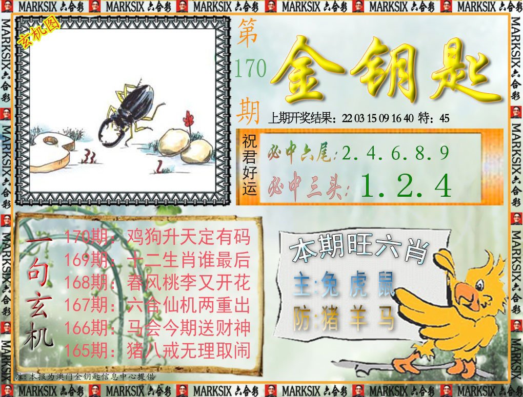 2024170期金钥匙