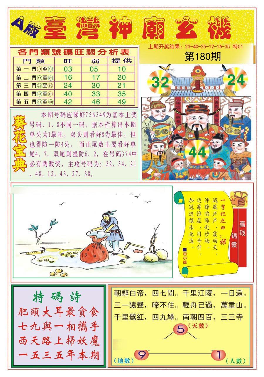 2024180期台湾神庙A