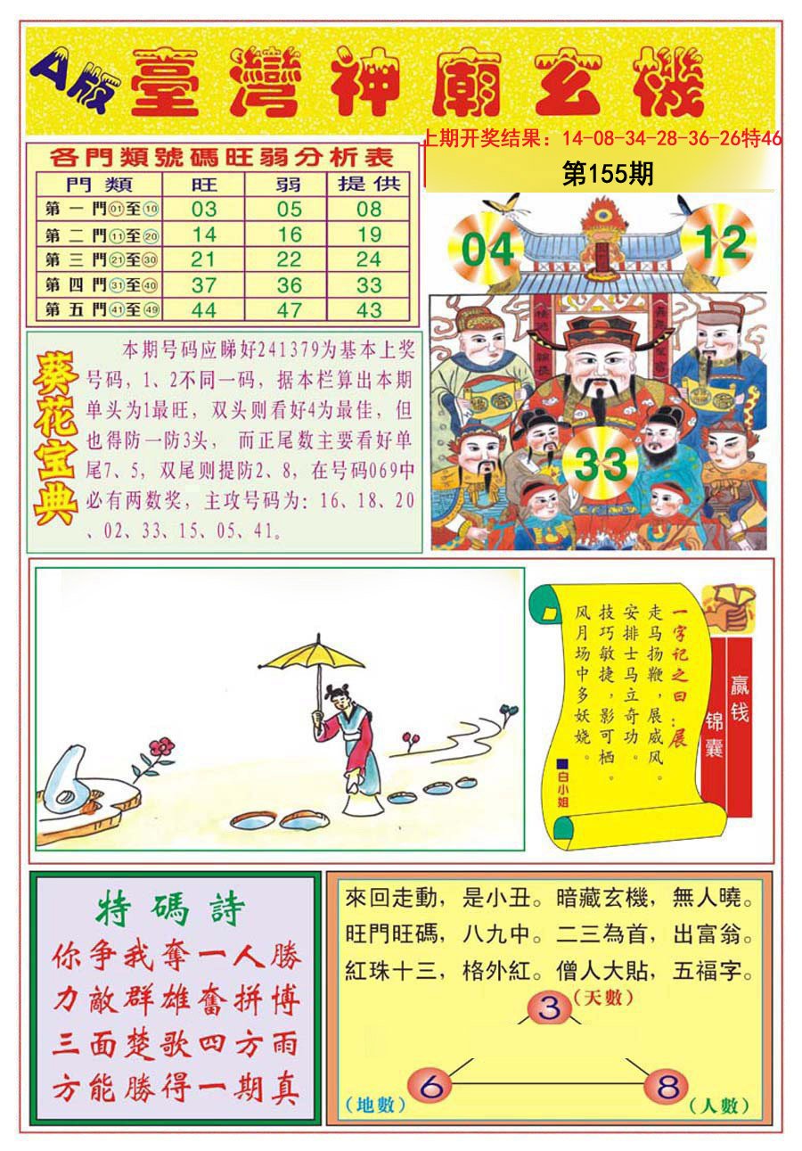 2024155期台湾神庙A