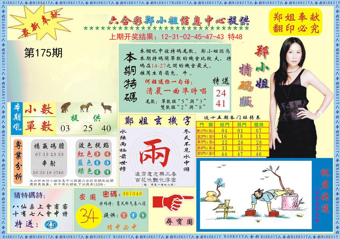 2024175期郑小姐特码报A