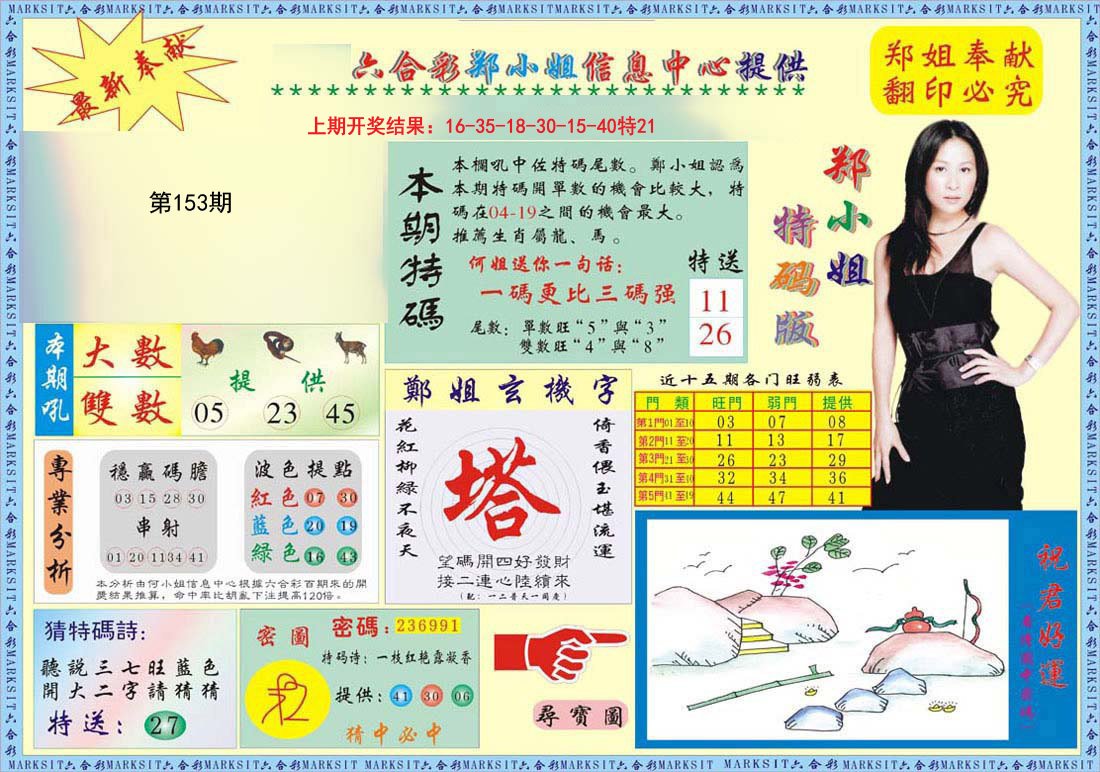 2024153期郑小姐特码报A