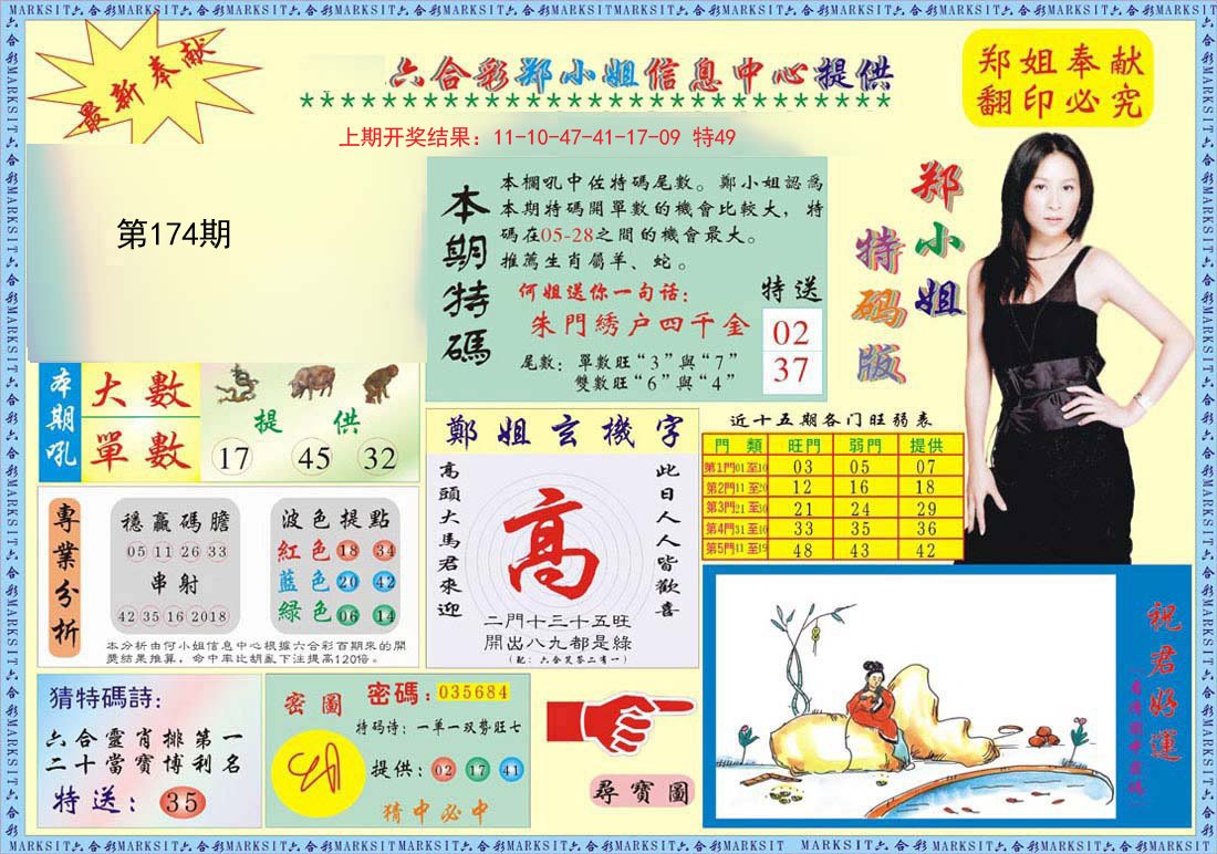2024174期郑小姐特码报A