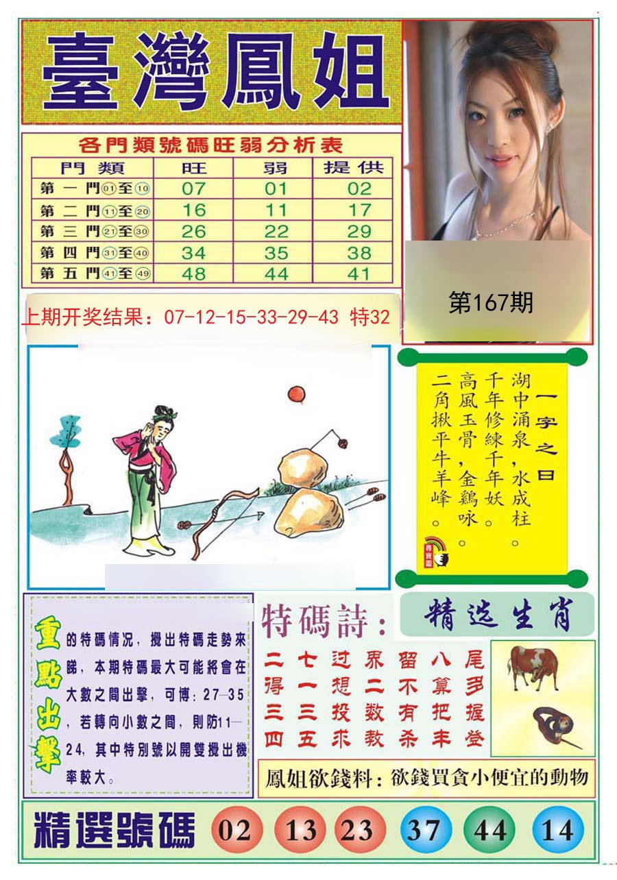 2024167期台湾凤姐