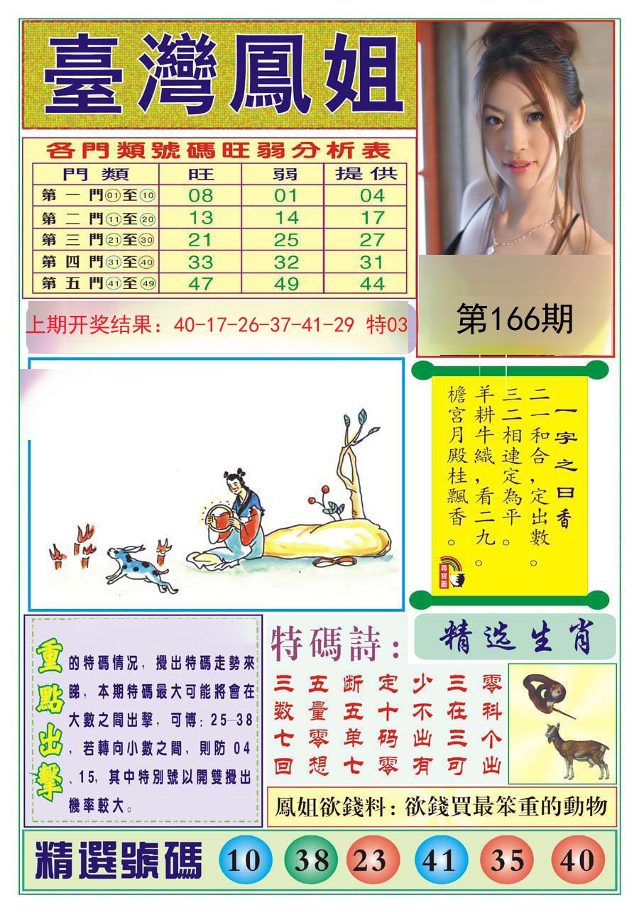 2024166期台湾凤姐