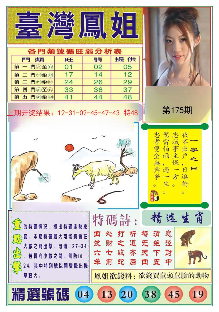 2024175期台湾凤姐
