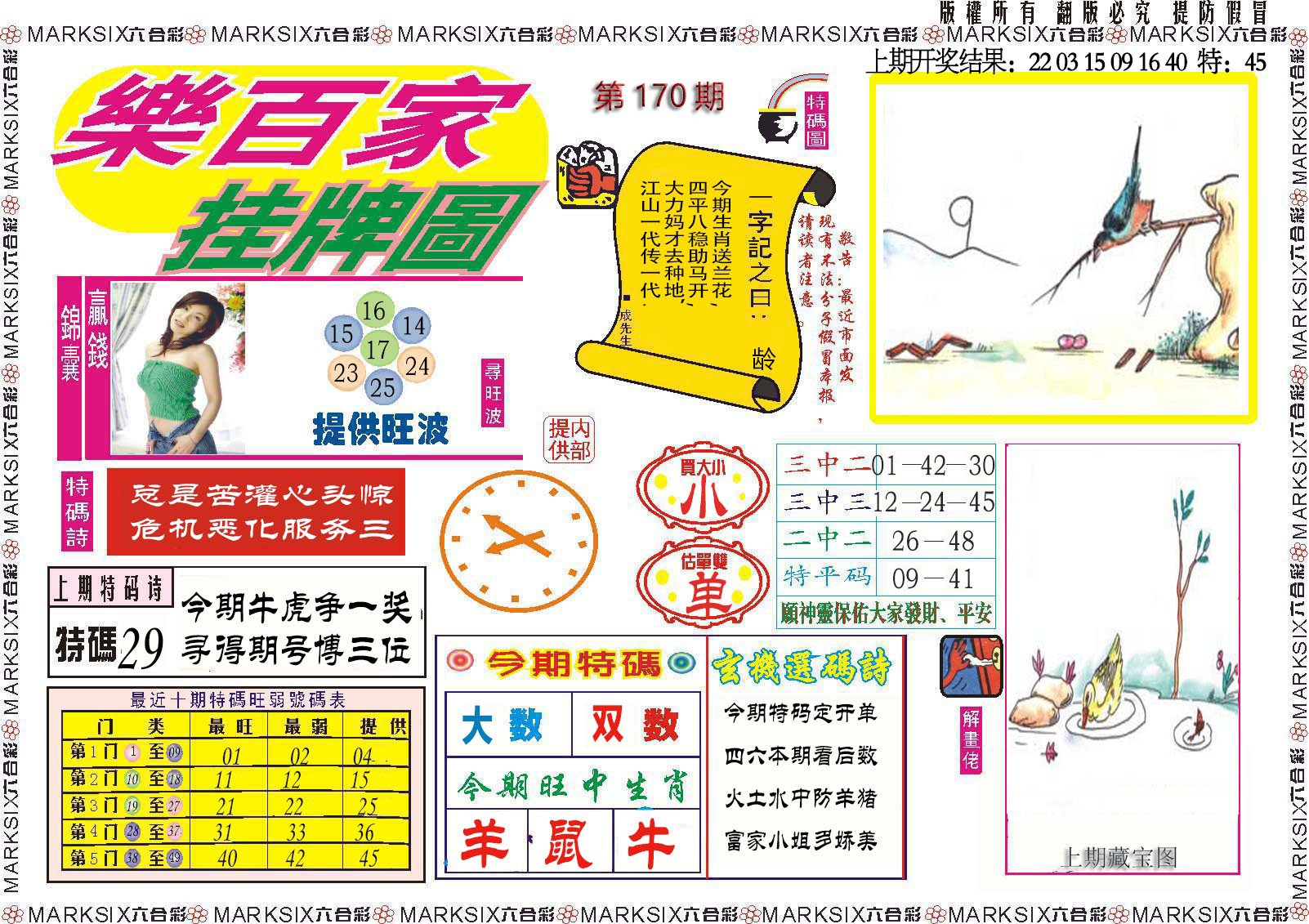 2024170期乐百家挂牌图