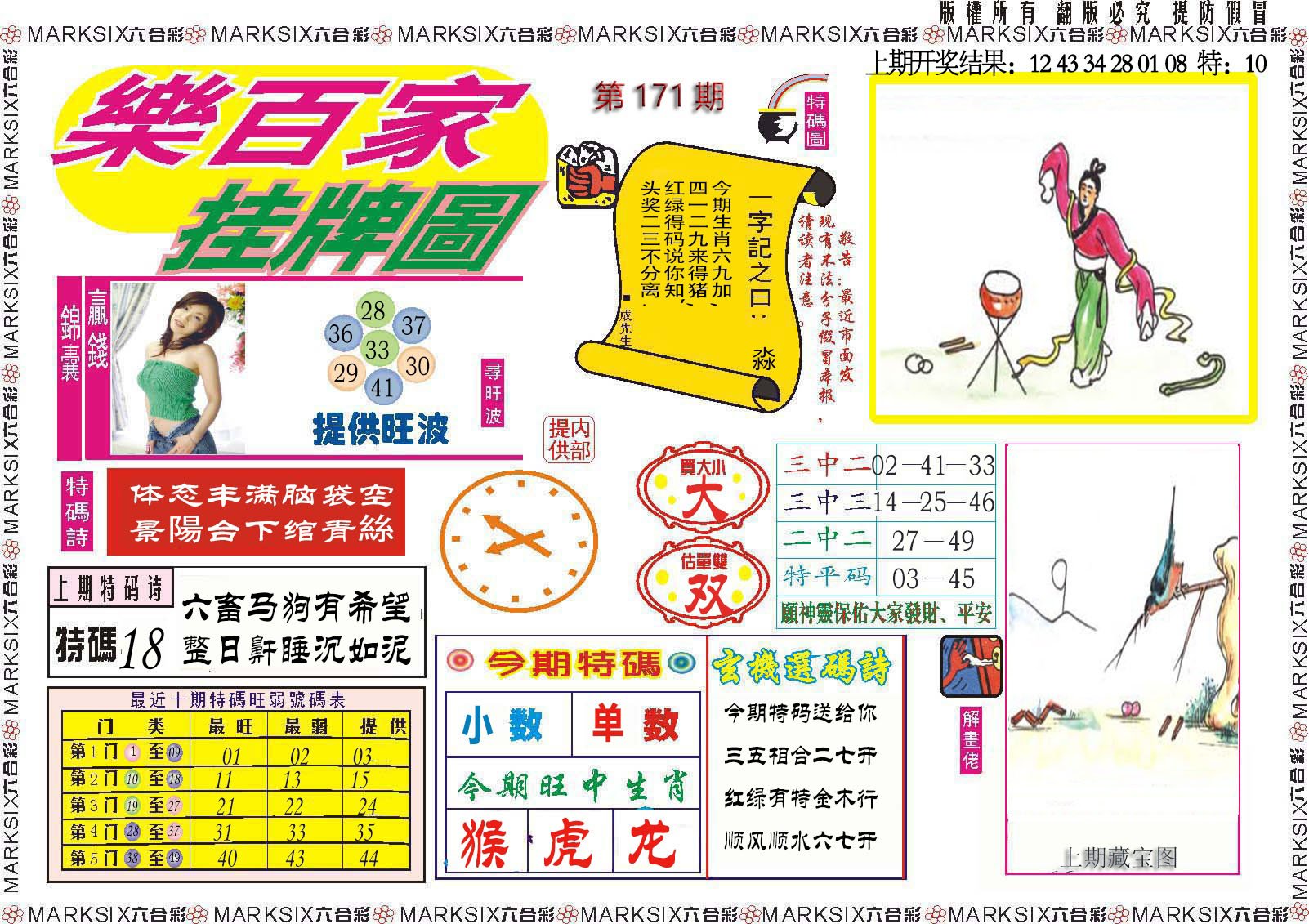 2024171期乐百家挂牌图