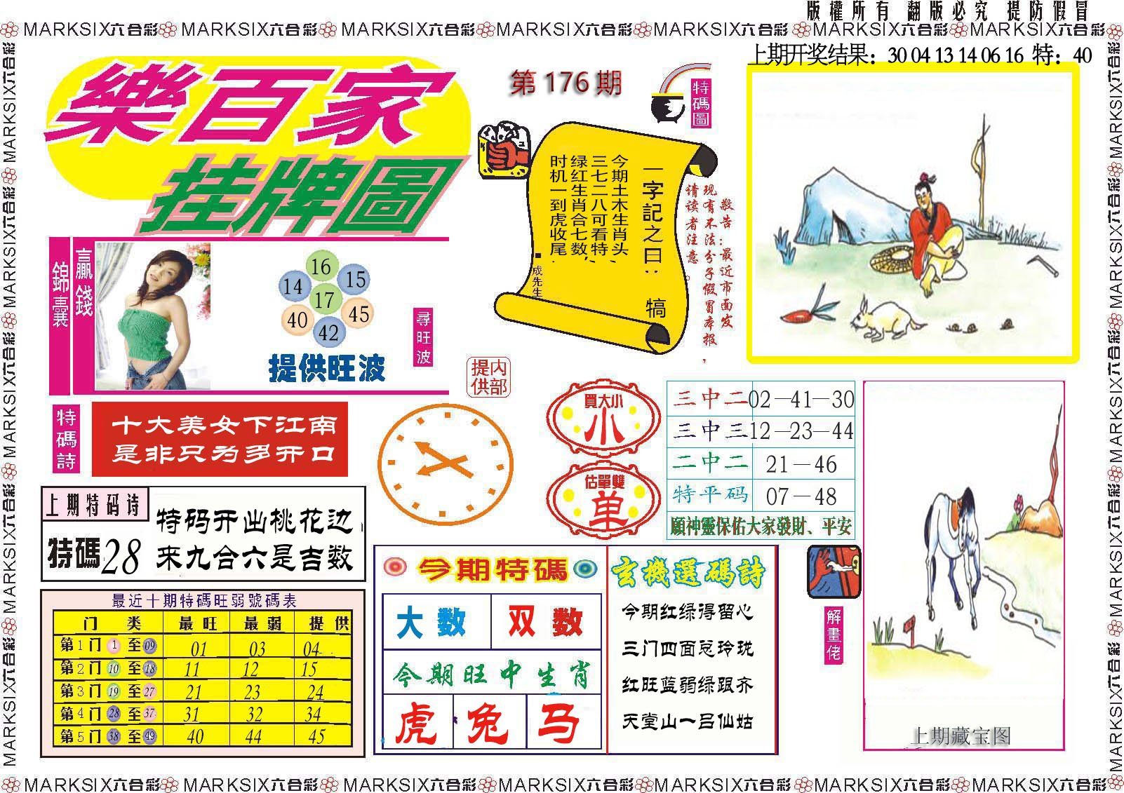 2024176期乐百家挂牌图