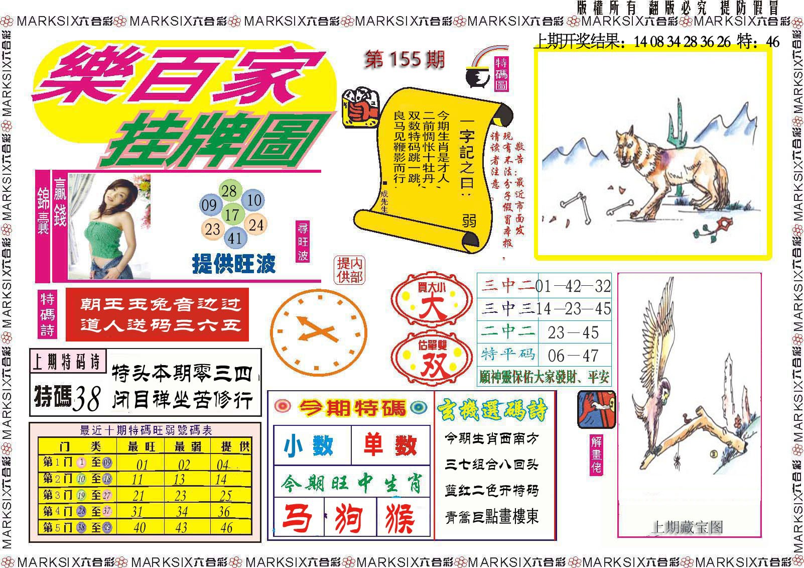 2024155期乐百家挂牌图