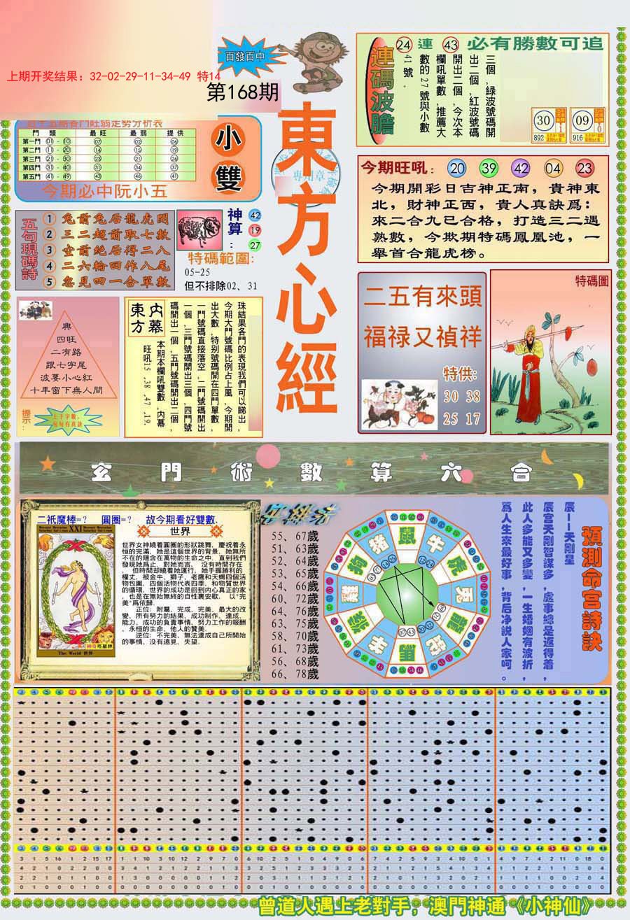 2024168期(新版)东方心经A