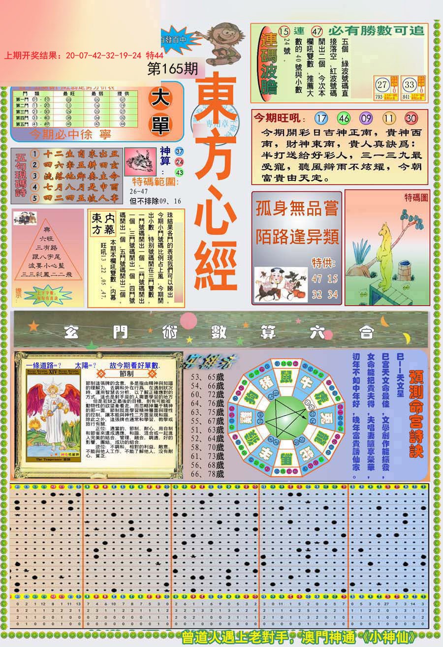 2024165期(新版)东方心经A