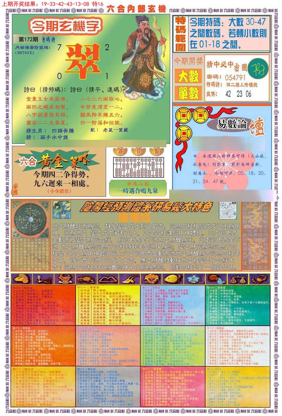 2024172期(新版)内部玄机B