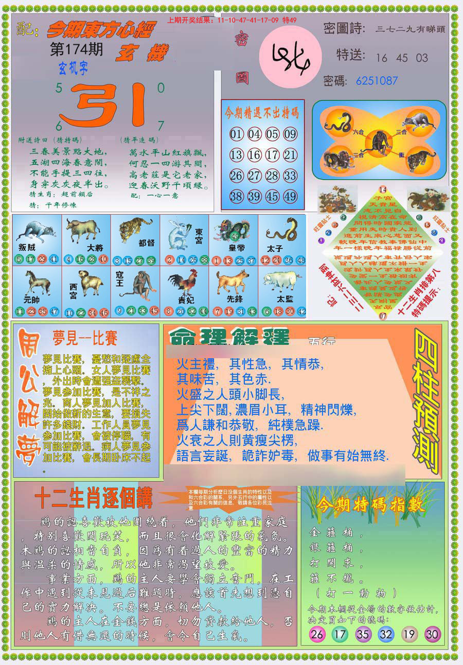 2024174期(新版)东方心经B