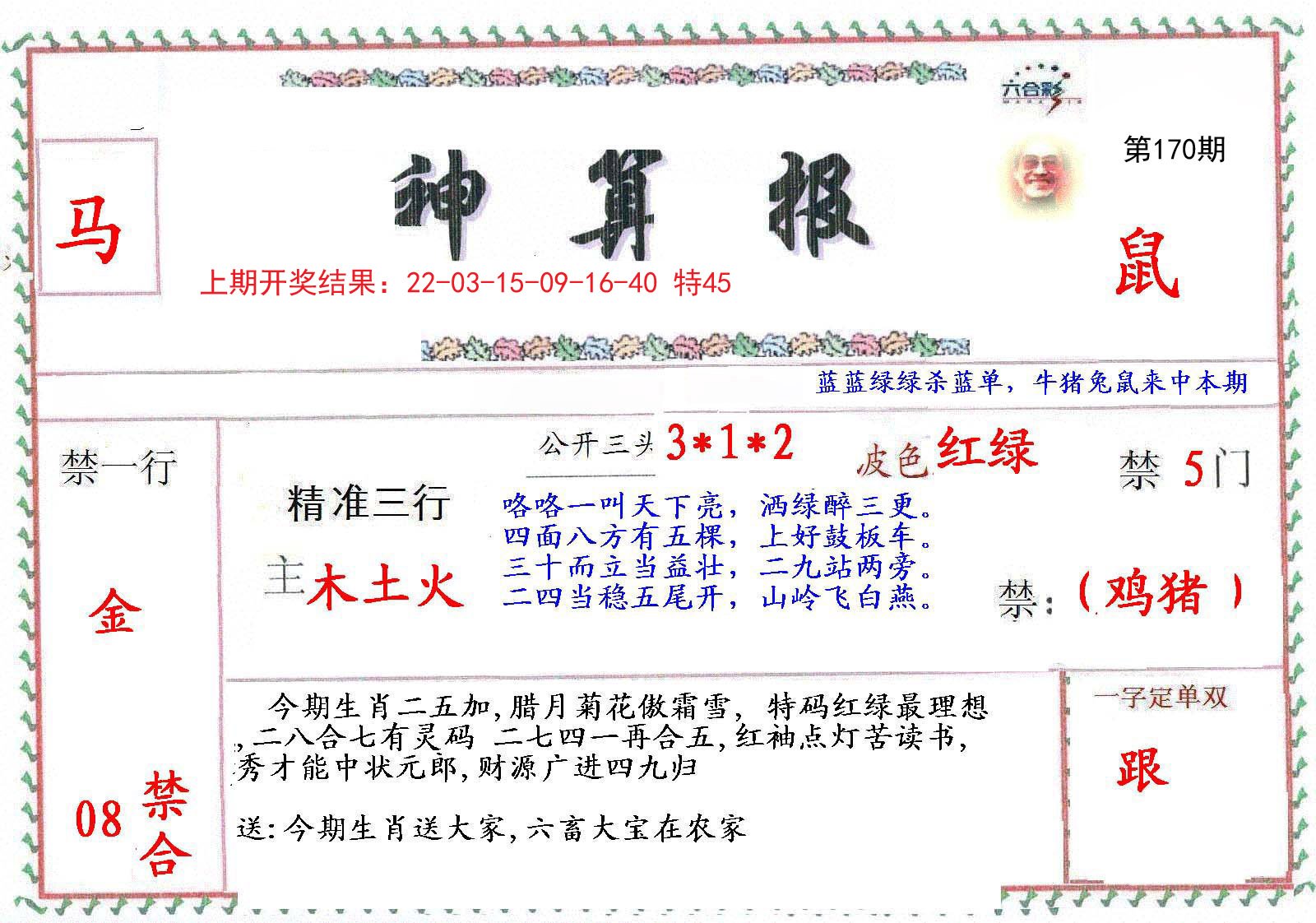 2024170期神算報