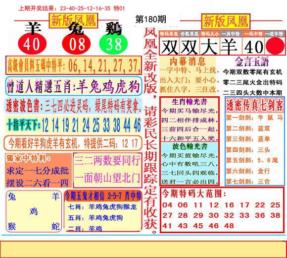 2024180期二代凤凰报