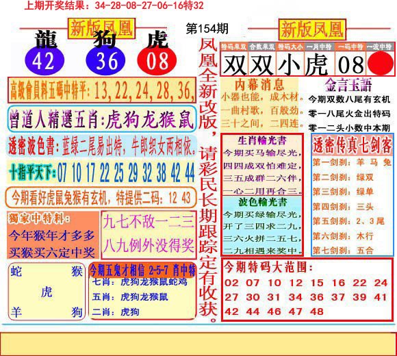 2024154期二代凤凰报