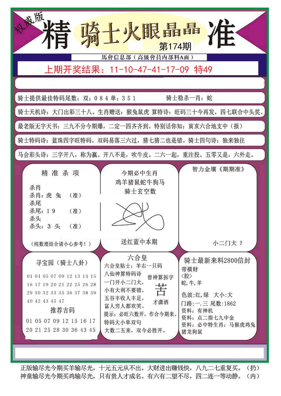 2024174期骑士火眼晶晶（正）