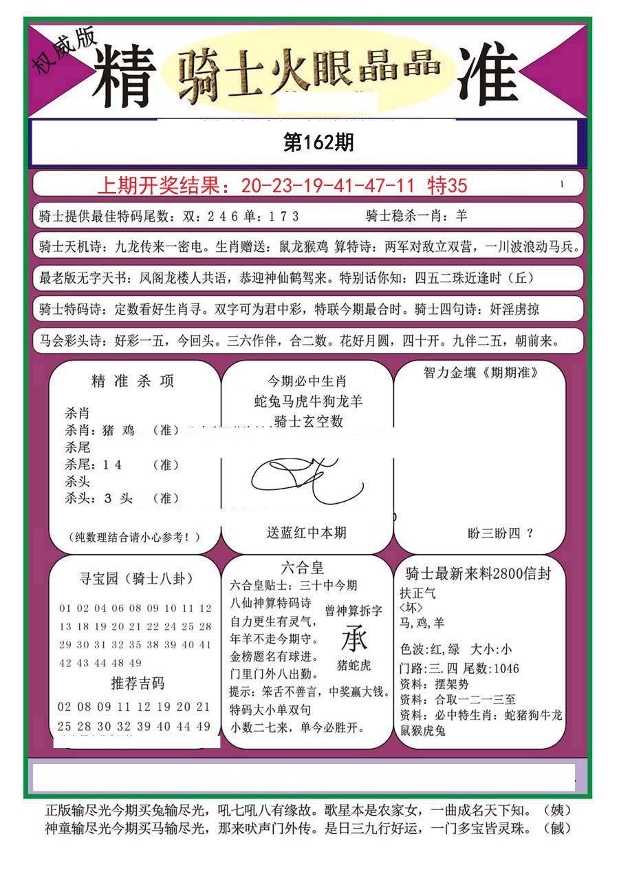 2024162期骑士火眼晶晶（正）