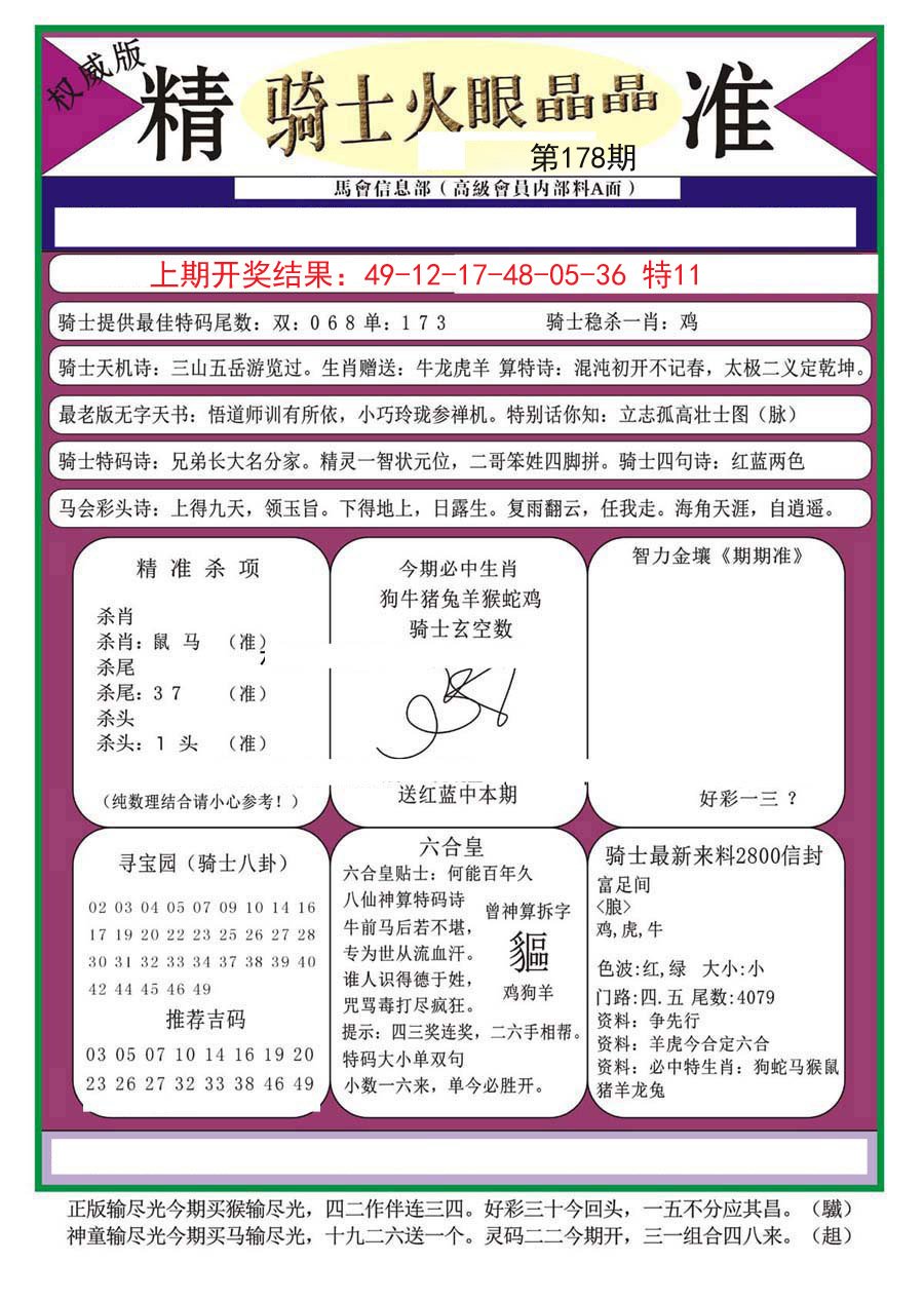2024178期骑士火眼晶晶（正）