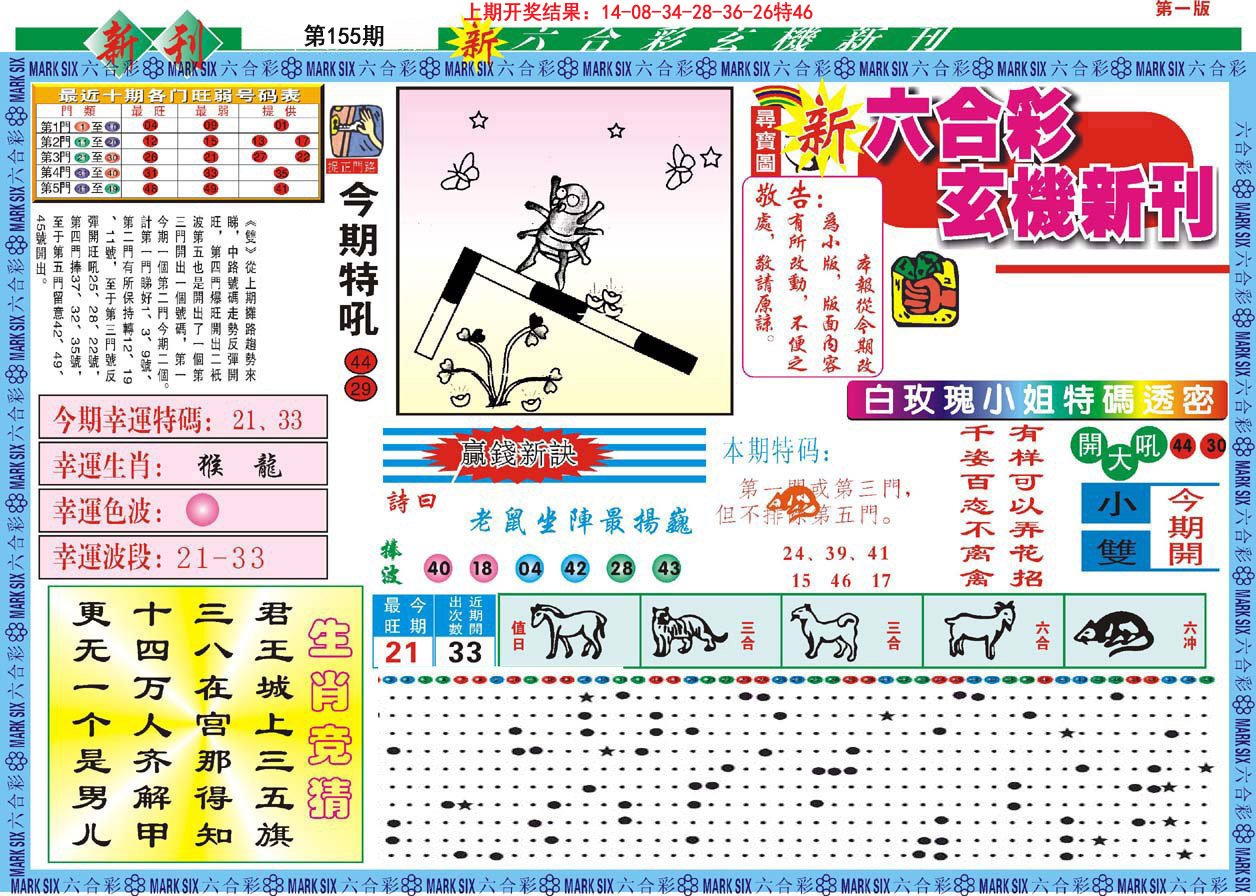 2024155期新六合彩特码新刊A