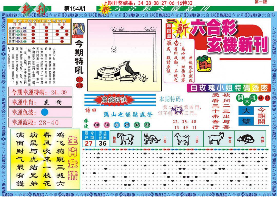 2024154期新六合彩特码新刊A