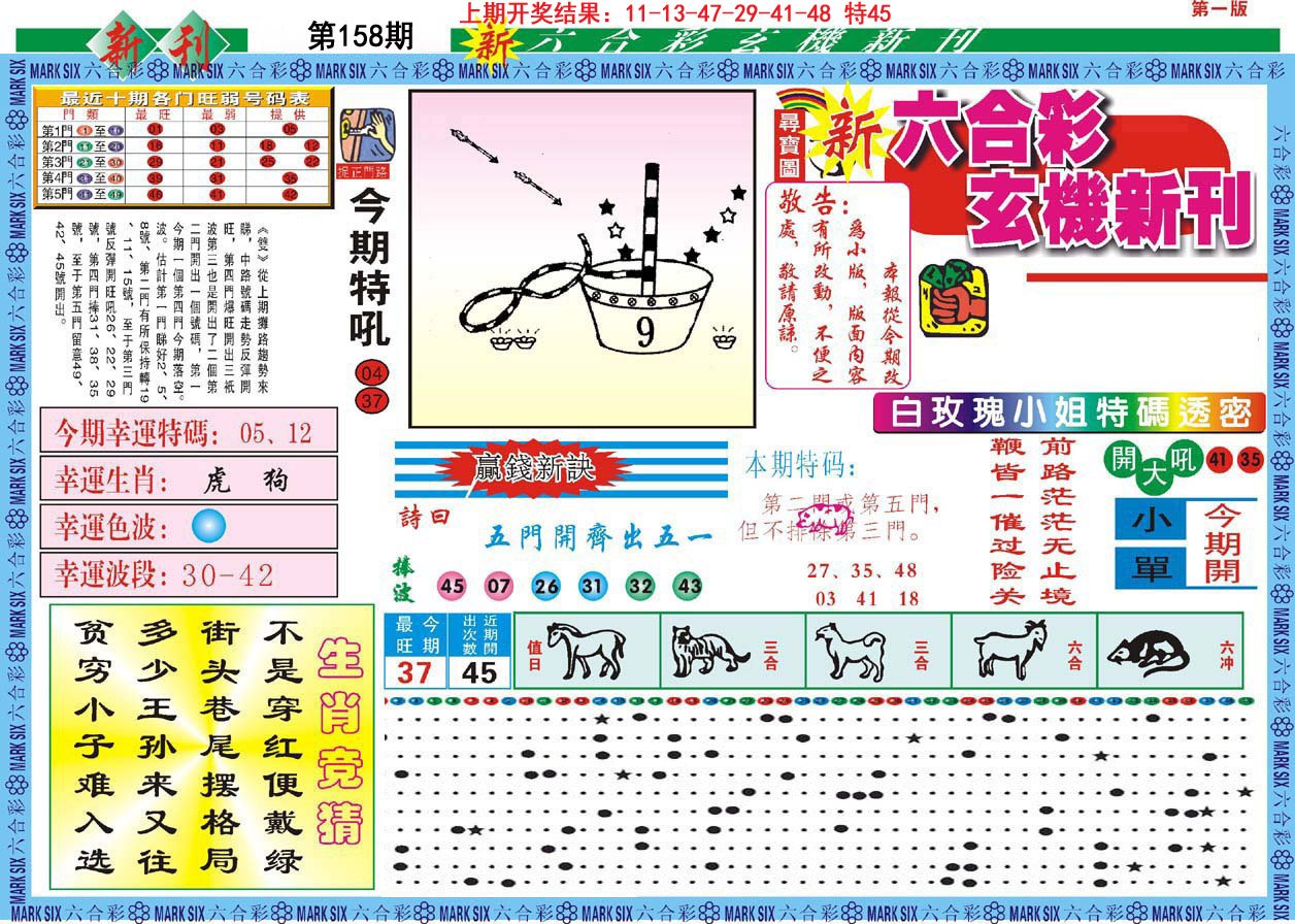 2024158期新六合彩特码新刊A