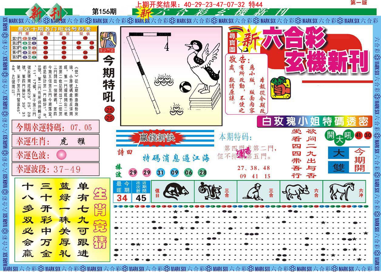 2024156期新六合彩特码新刊A
