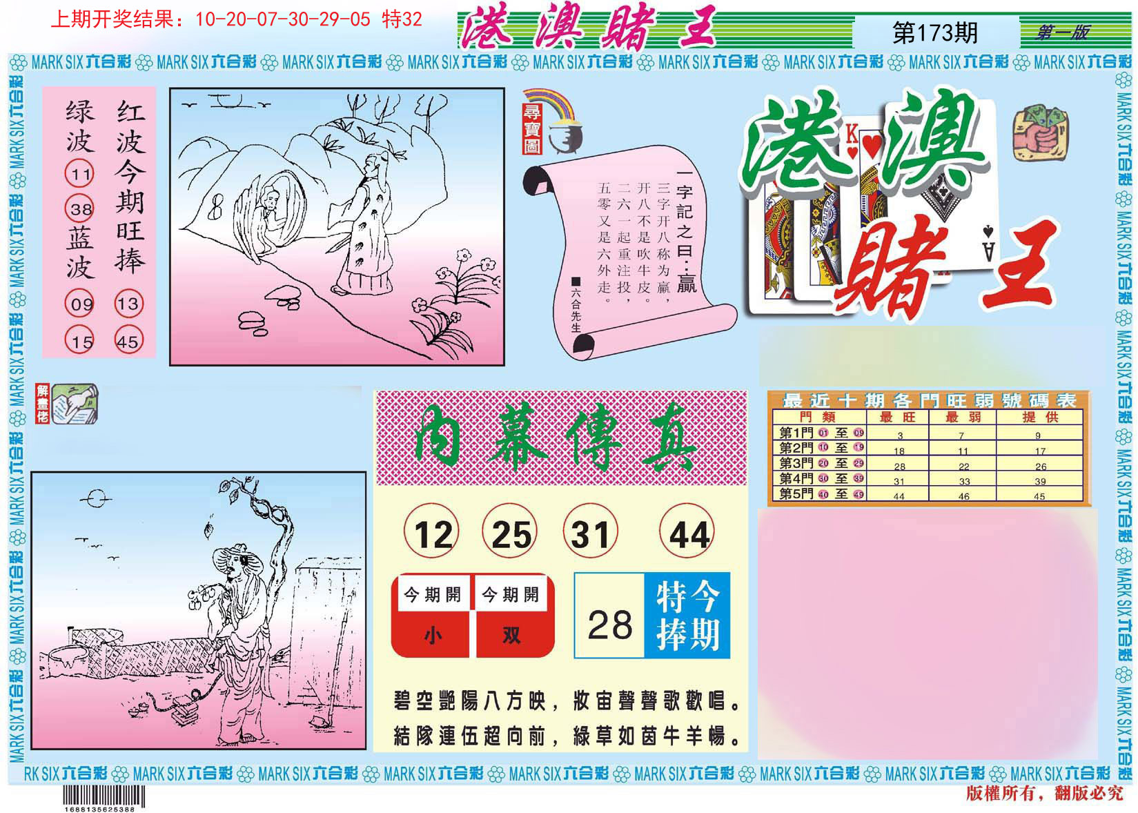 2024173期港澳赌王A