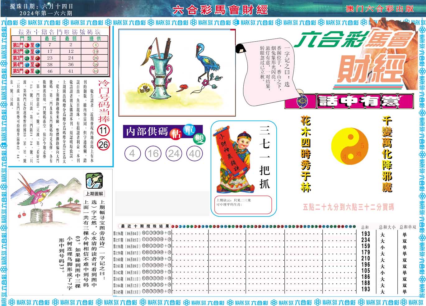 2024166期马会财经A