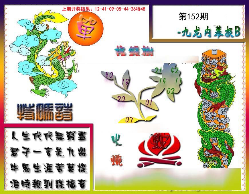 2024152期九龙内幕特肖图a