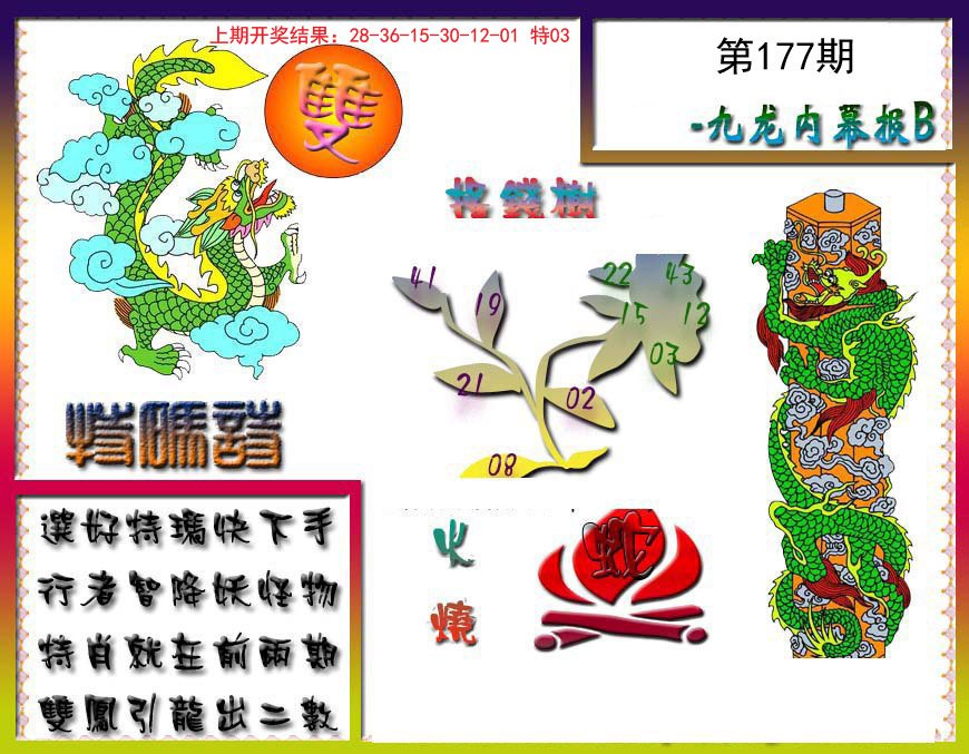 2024177期九龙内幕特肖图a
