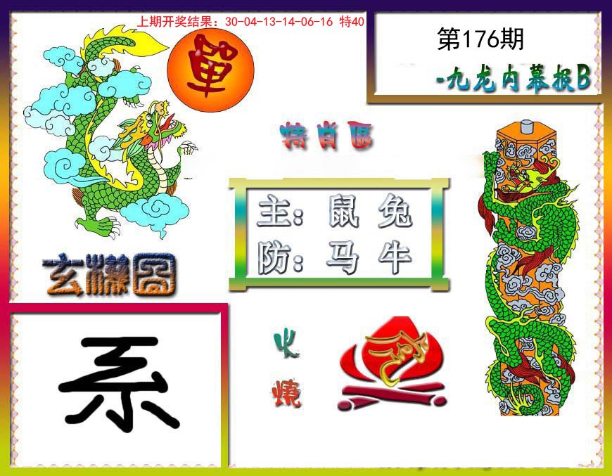 2024176期九龙内幕特肖图B