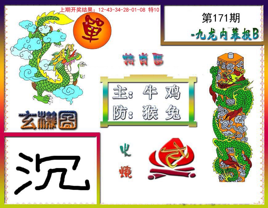 2024171期九龙内幕特肖图B