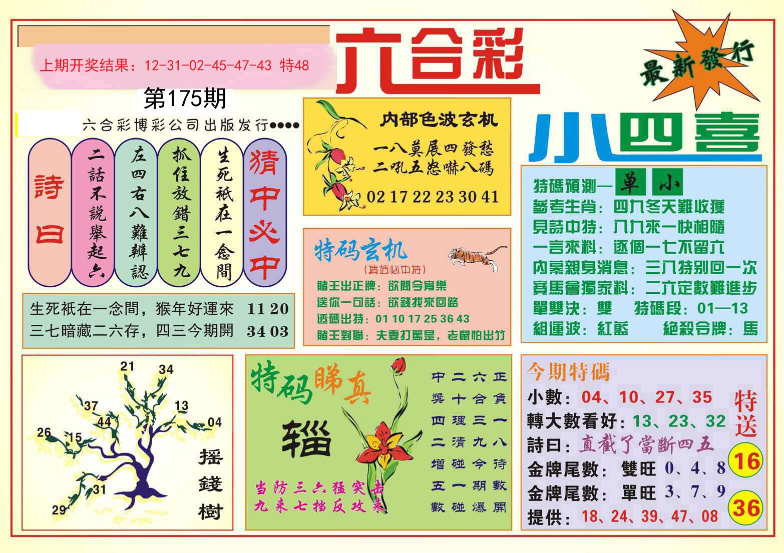 2024175期小四喜