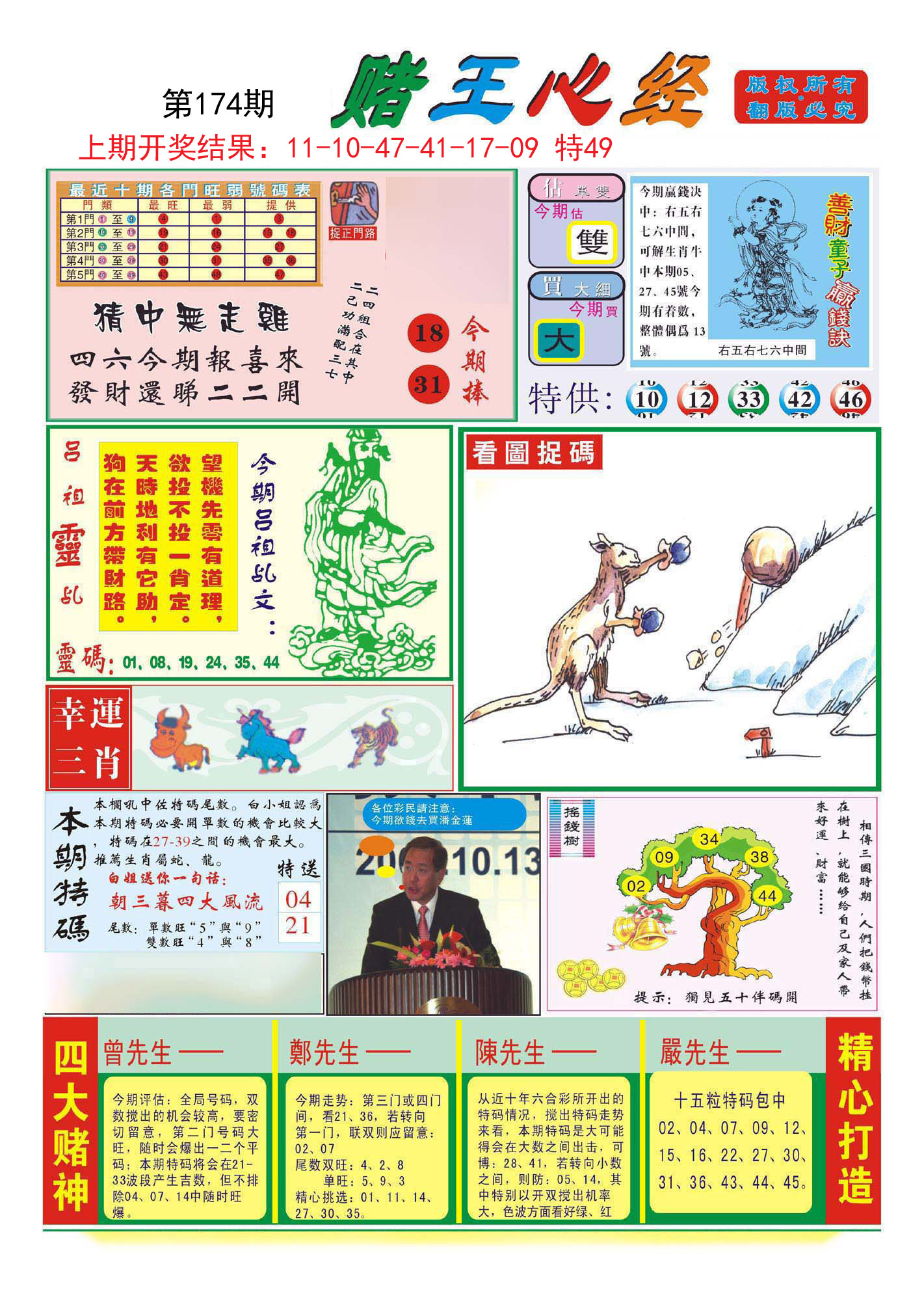 2024174期赌王心经