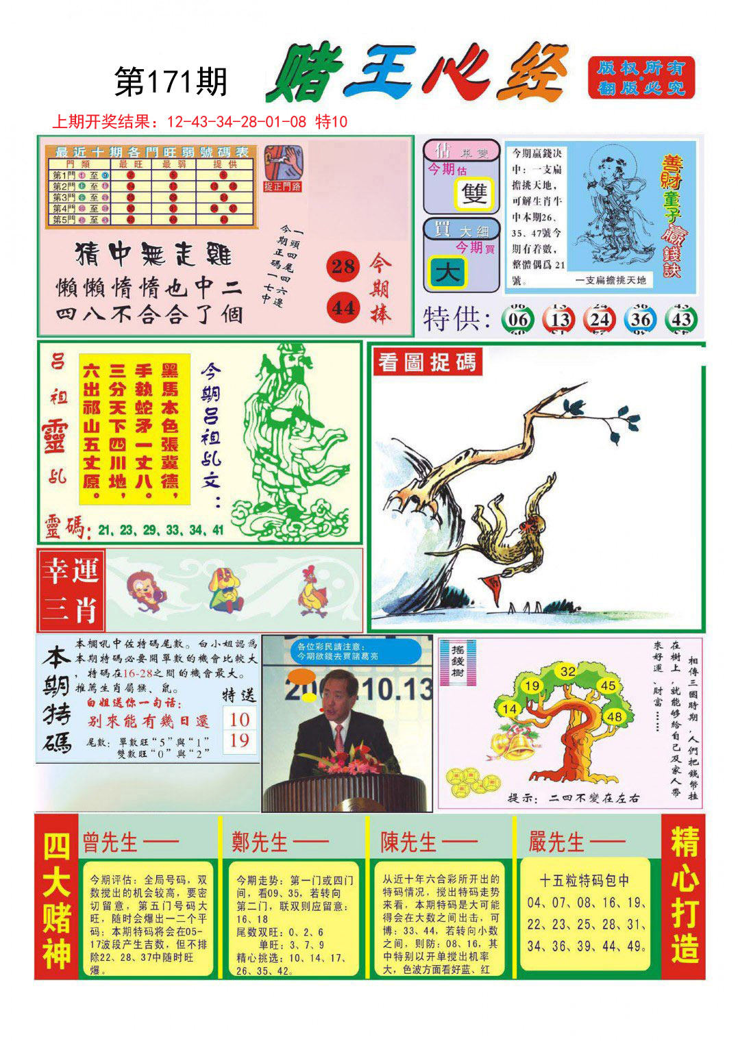 2024171期赌王心经