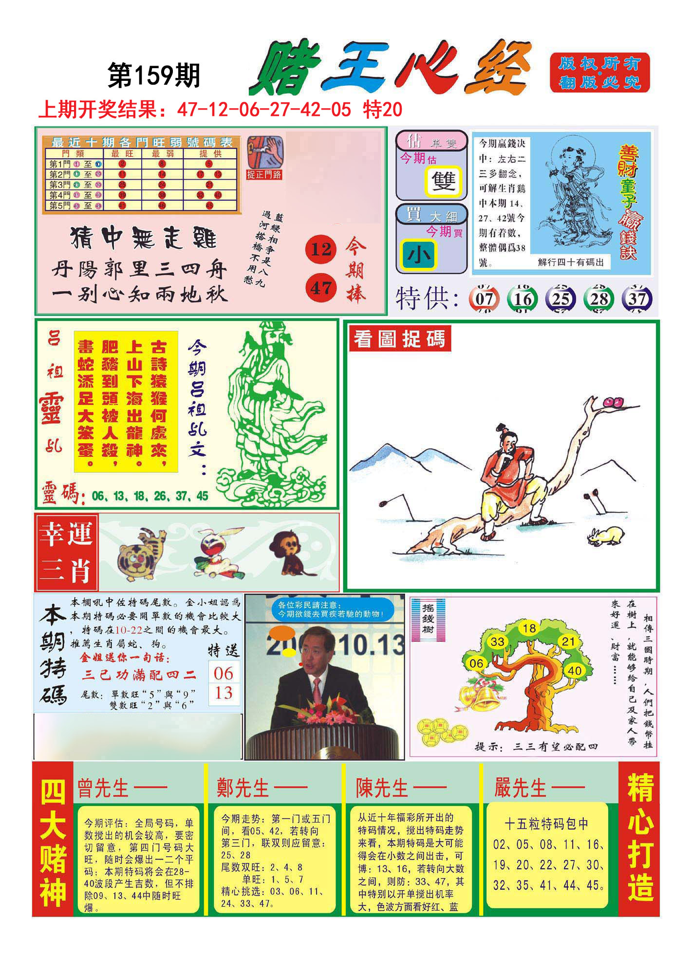 2024159期赌王心经