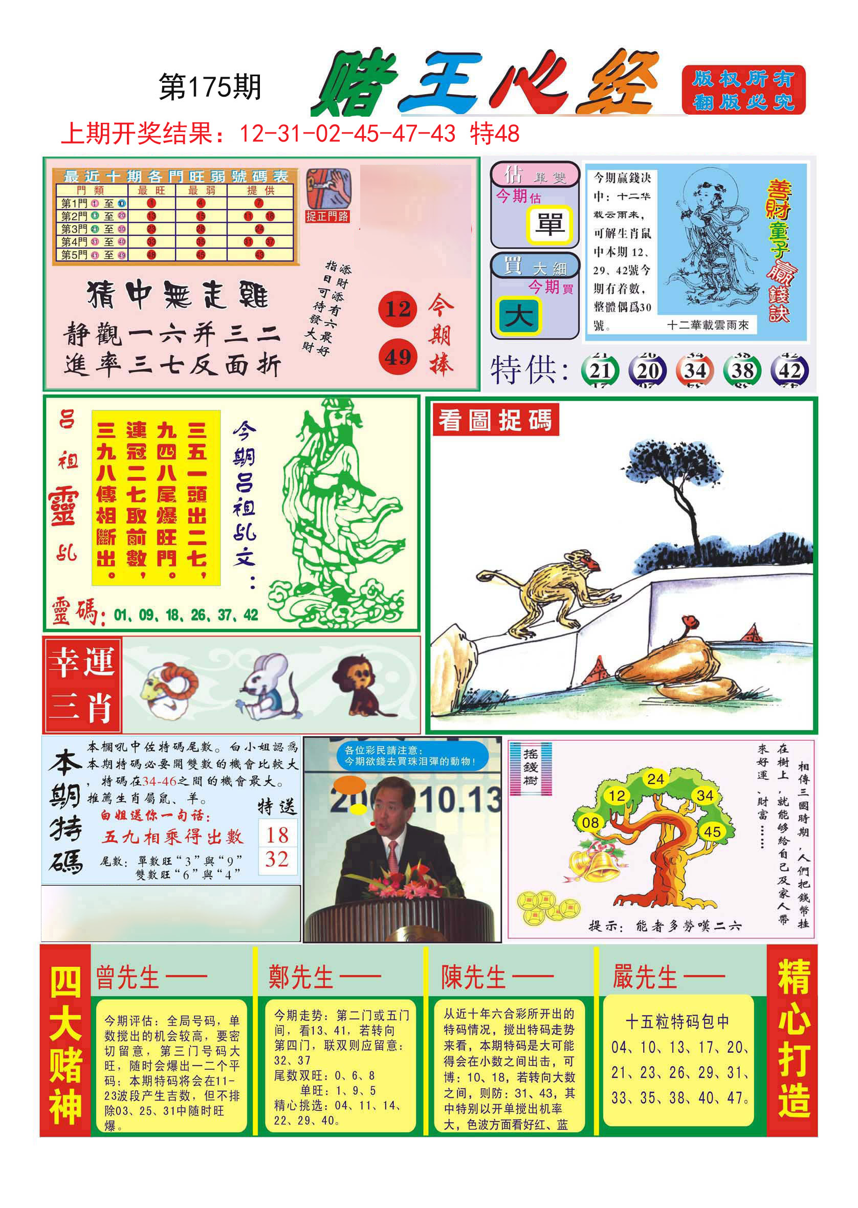 2024175期赌王心经