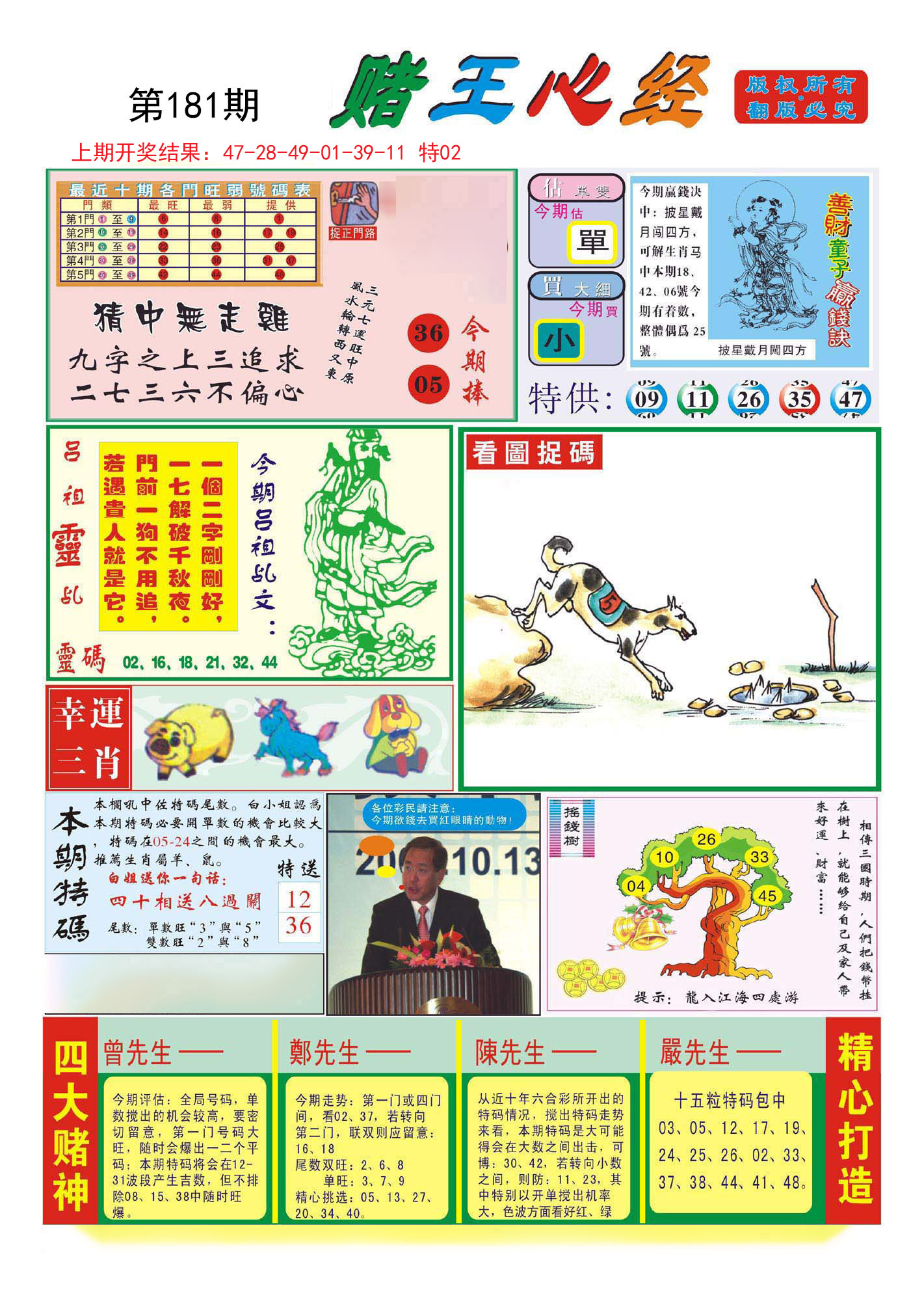 2024181期赌王心经