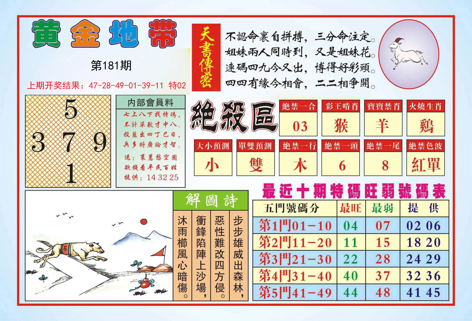 2024181期黄金地带