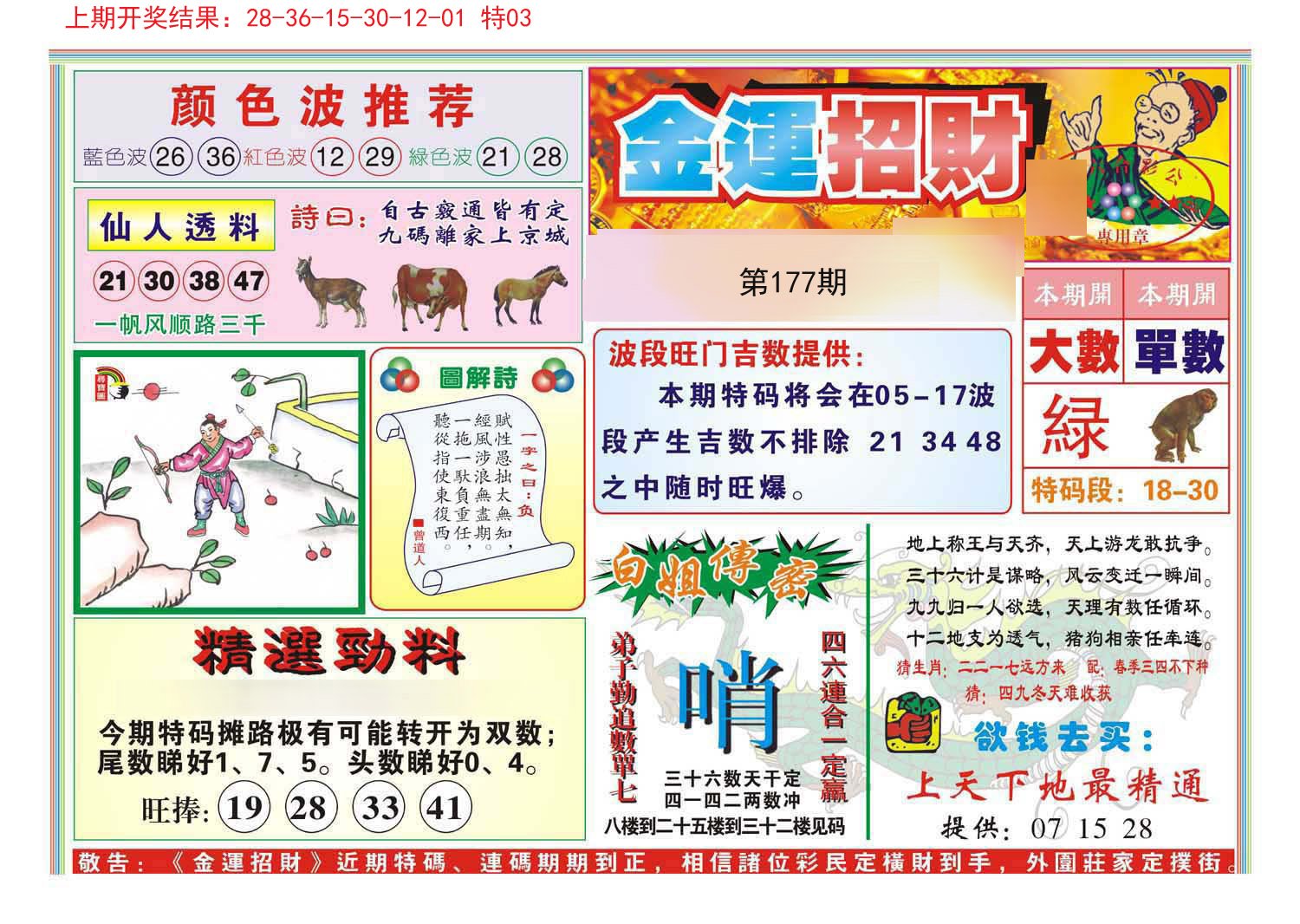 2024177期金运招财