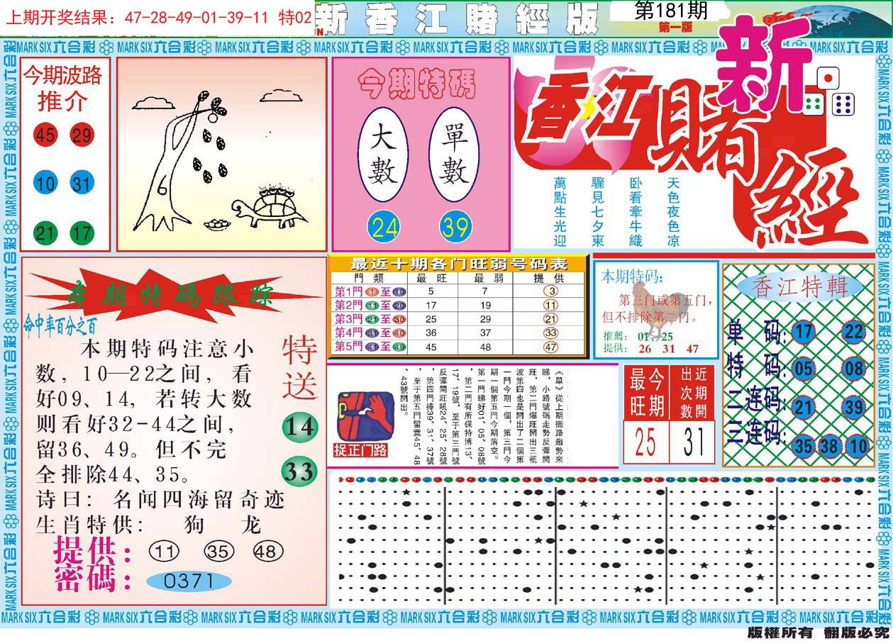 2024181期新香江赌经A